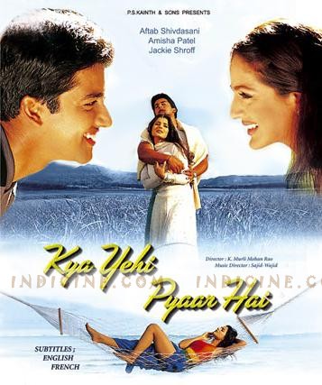 Poster Of Bollywood Movie Kya Yehi Pyaar Hai (2002) 300MB Compressed Small Size Pc Movie Free Download downloadhub.in